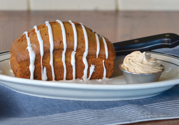 PUMPKIN LOAF with CINNAMON BUTTER
