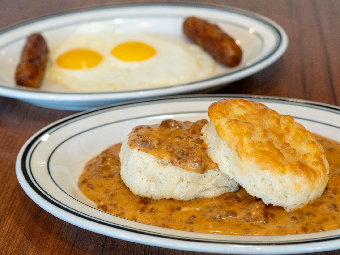 SPICY BISCUITS AND CHORIZO GRAVY